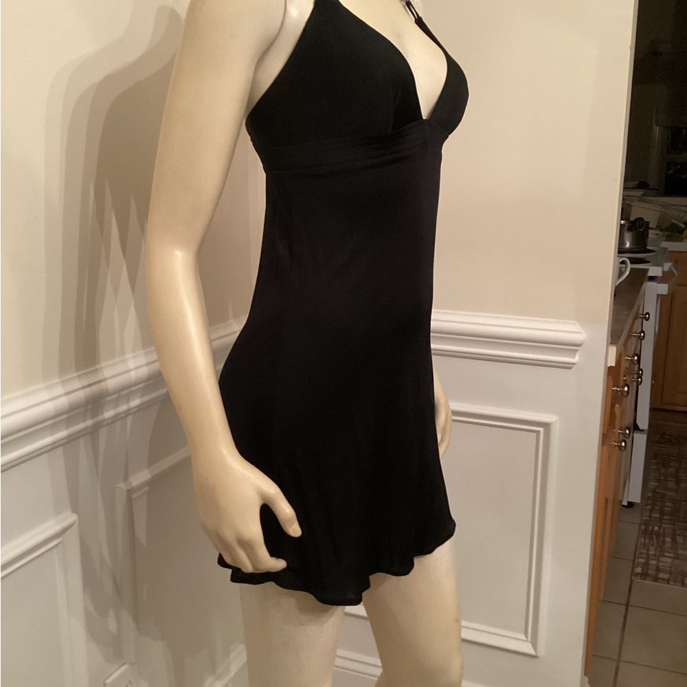 Victoria’s Secret WN SZ L BLACK NYLON BLACK NIGHTY FASTENS HOOK & EYE